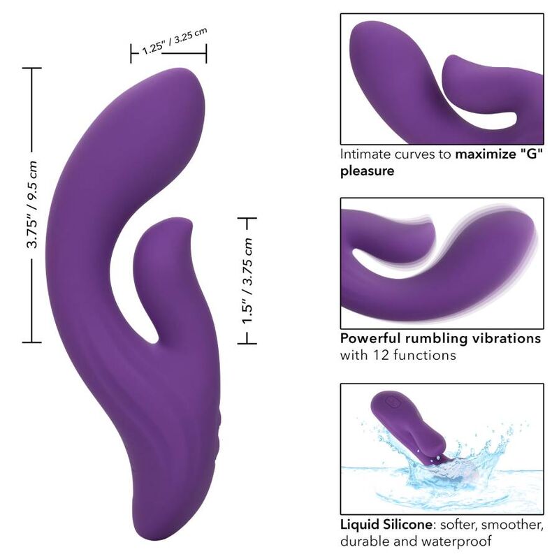 Double stimulateur vibrant Stella violet — CALEXOTICS