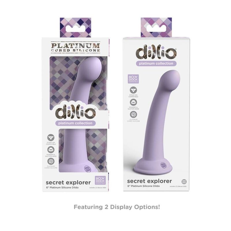 Explorateur secret en silicone platine 15 cm violet — DILLIO
