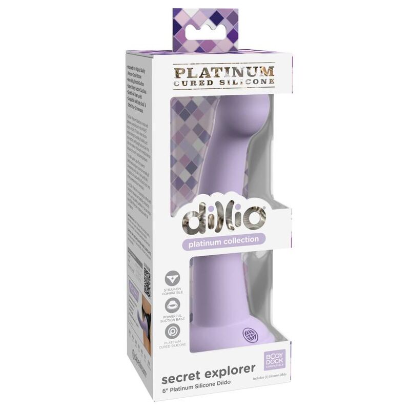 Explorateur secret en silicone platine 15 cm violet — DILLIO