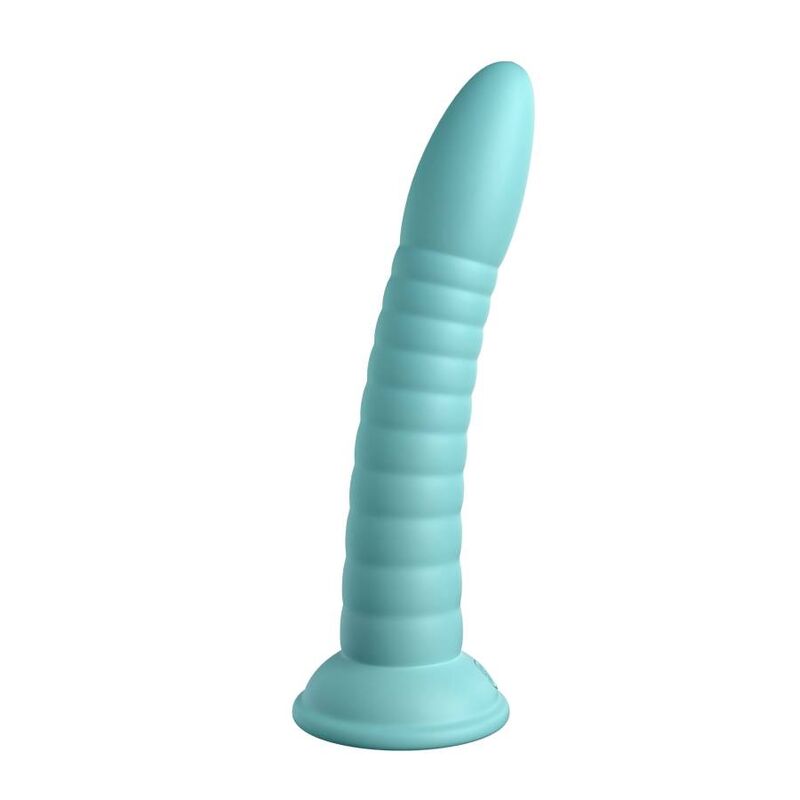 Gode Wild Thing en silicone platine 17,78 cm vert — DILLIO