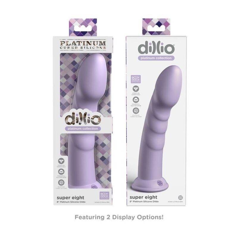 Godemichet super eight en silicone violet — DILLIO