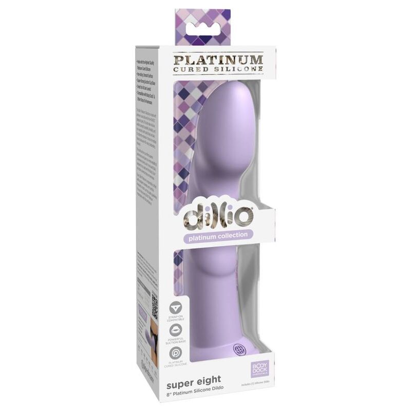 Godemichet super eight en silicone violet — DILLIO