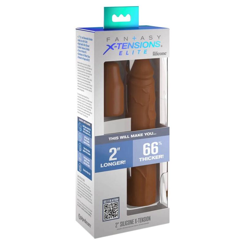 Extension pénienne ultra-réaliste avec plug amovible 20,3 cm + 5 cm — FANTASY X-TENSIONS