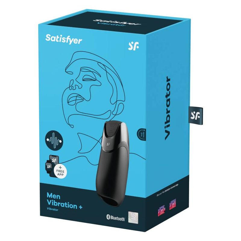 Masturbateur vibrant connecté noir — SATISFYER MEN