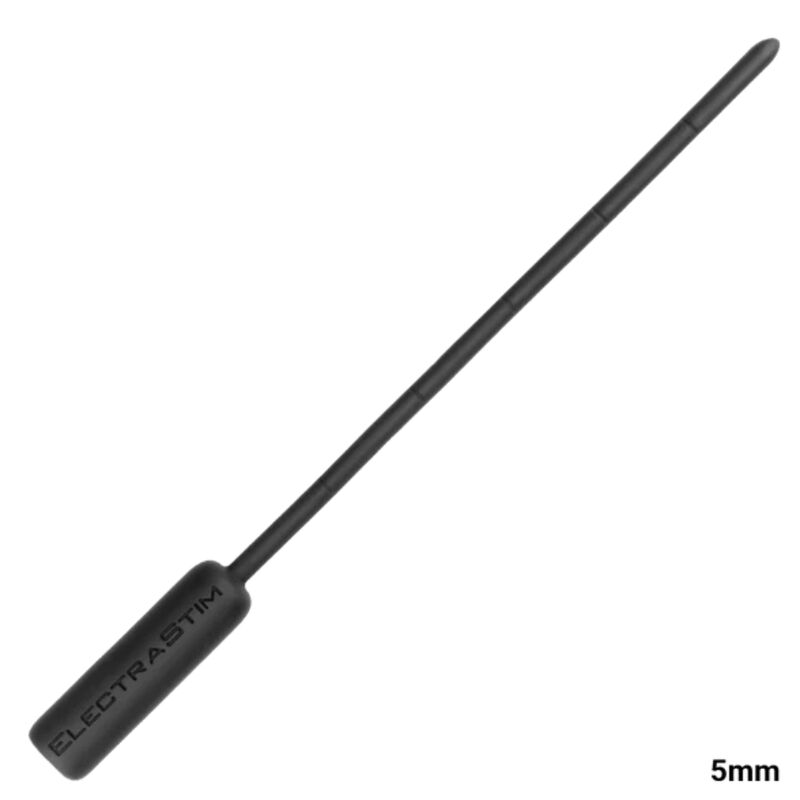 Son urétral flexible électro en silicone noir bipolaire — ELECTRASTIM