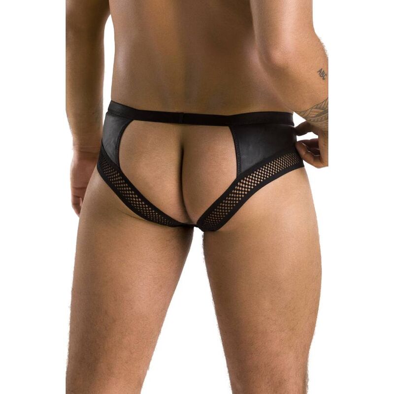 Slip ouvert noir Tom — PASSION MEN
