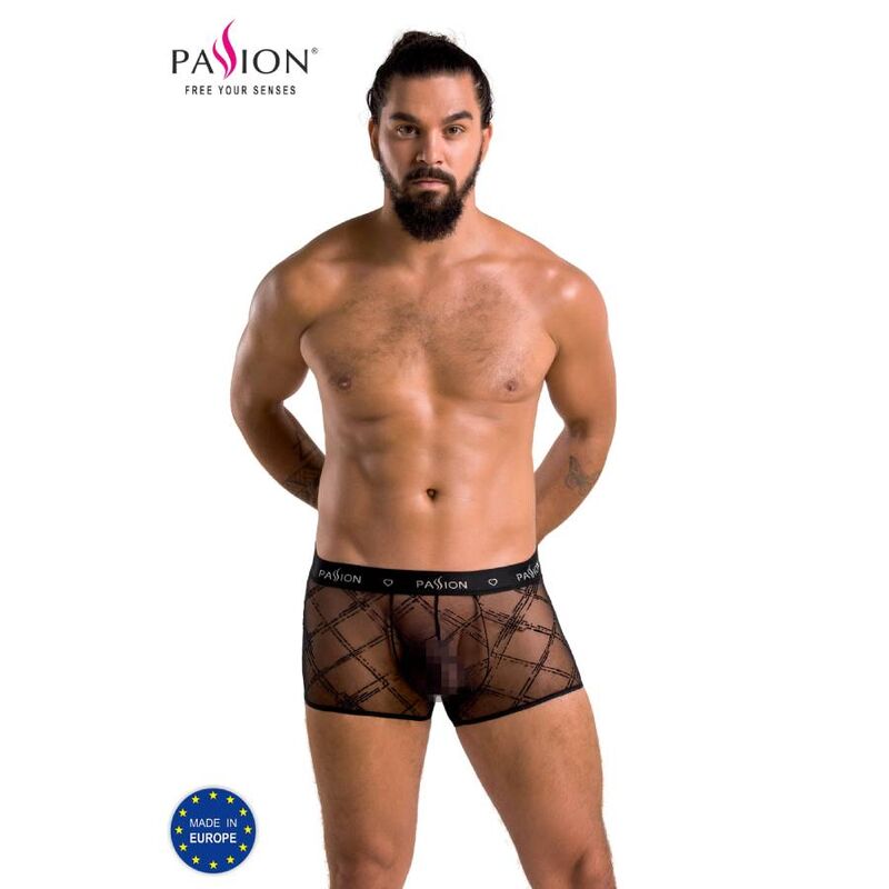 Short James noir en tissu stretch — PASSION MEN