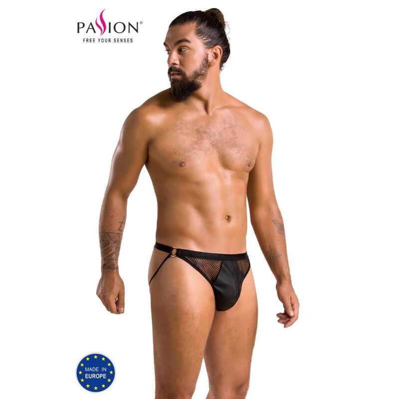Slip ouvert Luke noir — PASSION MEN