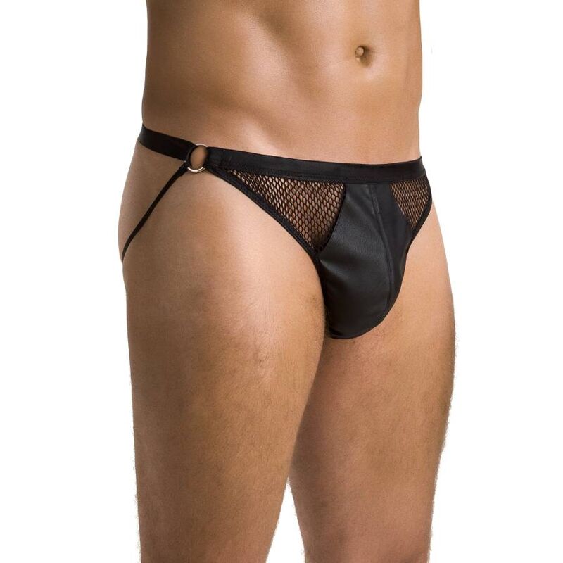 Slip ouvert Luke noir — PASSION MEN