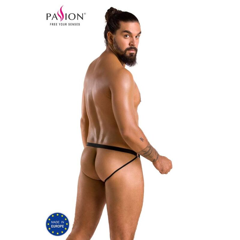 Slip ouvert Luke noir — PASSION MEN