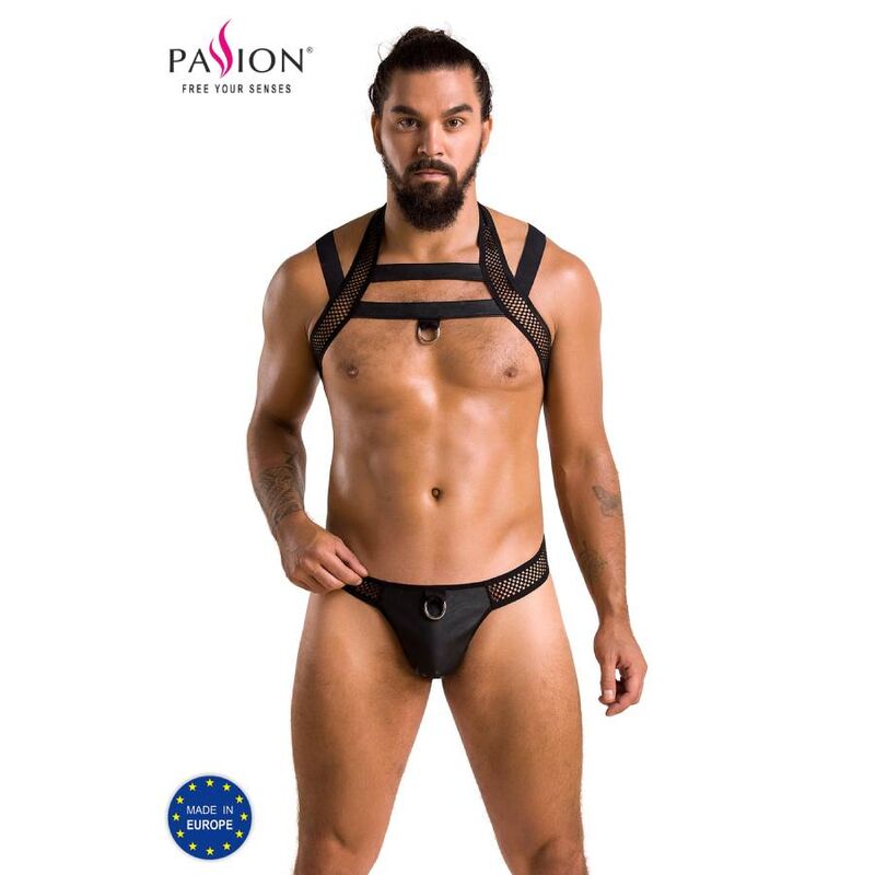 Ensemble Jacob noir en polyuréthane et polyester — PASSION MEN