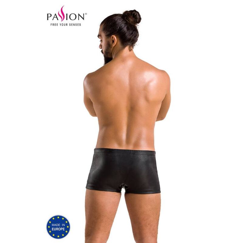 Short David noir en polyuréthane et polyester — PASSION MEN