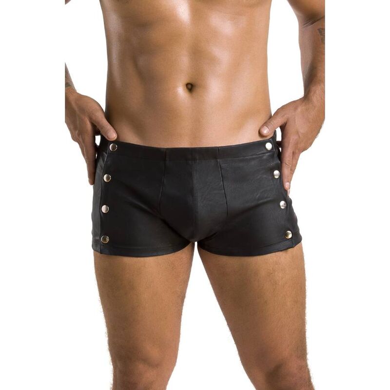 Short David noir en polyuréthane et polyester — PASSION MEN