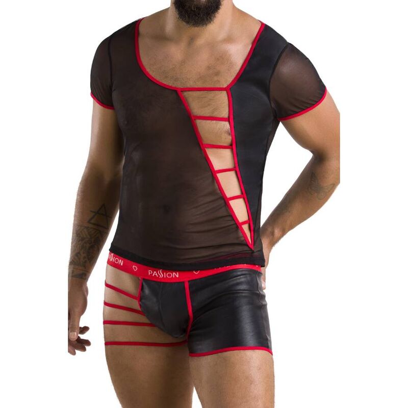Ensemble Mark noir en polyuréthane et polyester — PASSION MEN