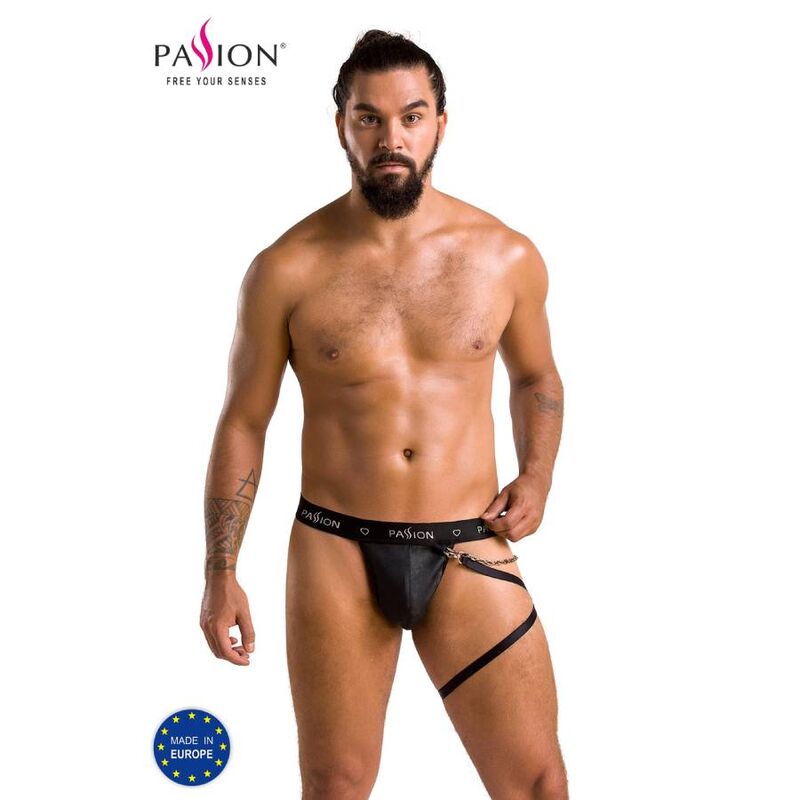 String noir en polyuréthane et polyester — PASSION MEN