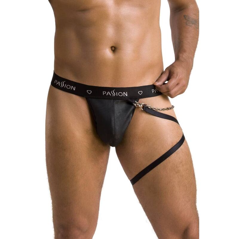 String noir en polyuréthane et polyester — PASSION MEN