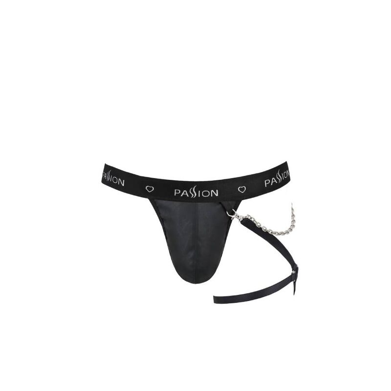 String noir en polyuréthane et polyester — PASSION MEN