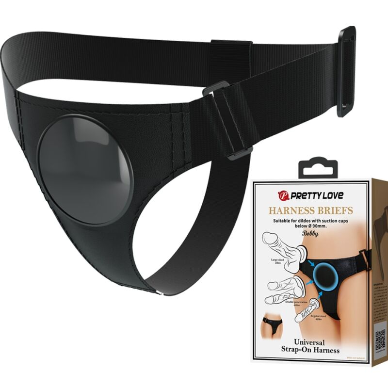 Harnais universel ajustable en noir — PRETTY LOVE