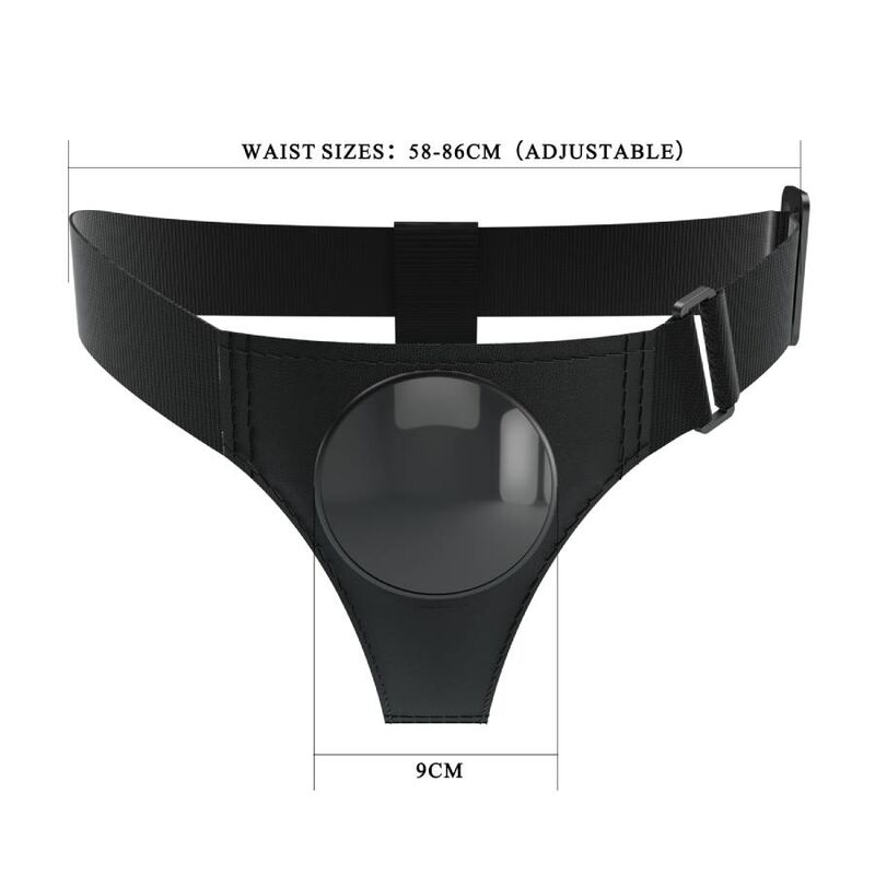 Harnais universel ajustable en noir — PRETTY LOVE