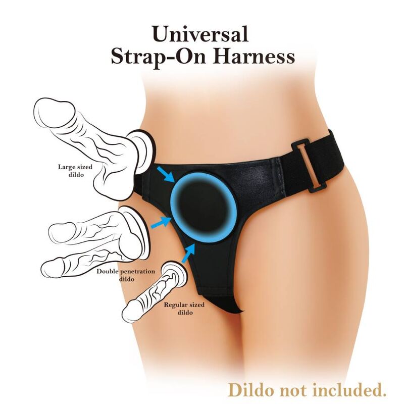 Harnais universel ajustable en noir — PRETTY LOVE