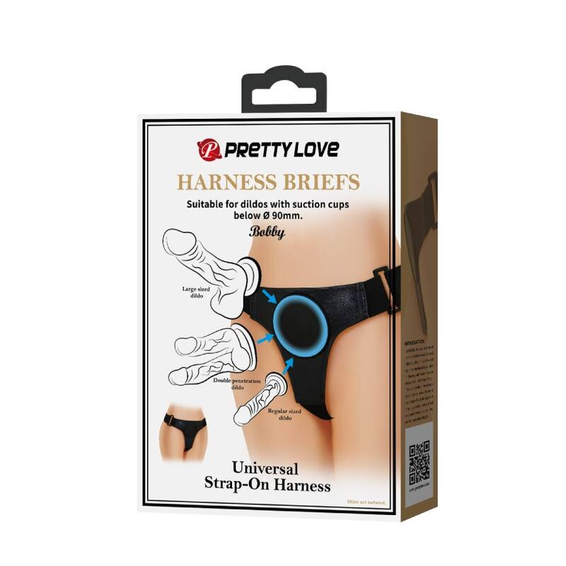 Harnais universel ajustable en noir — PRETTY LOVE