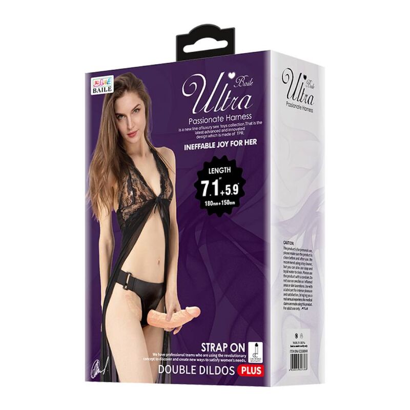 Double gode à harnais ultra passionné — BAILE HARNESS COLLECTION