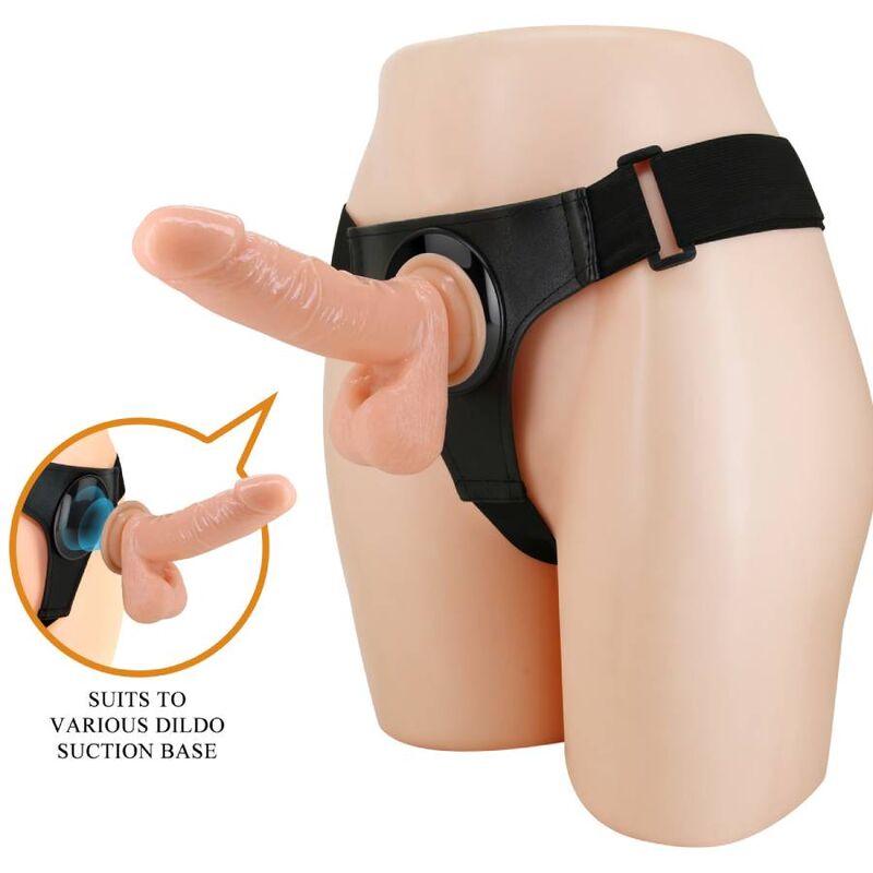 Harnais slip universel avec gode réaliste 20 cm — PRETTY LOVE