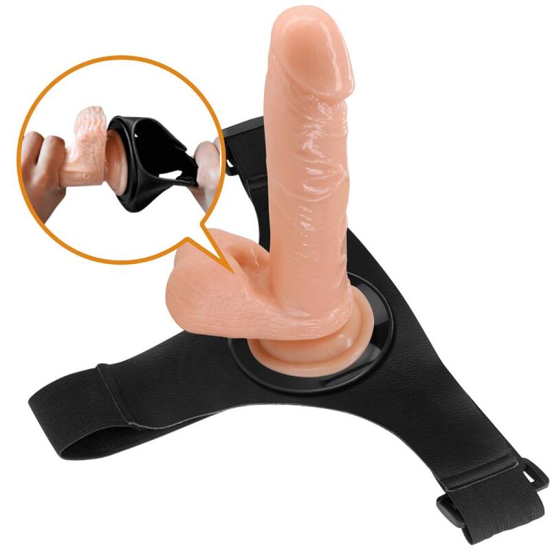 Harnais slip universel avec gode réaliste 20 cm — PRETTY LOVE