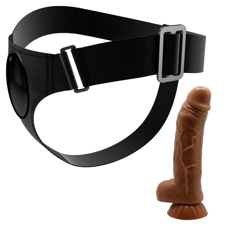 Arnês universal com vibrador realista de 20 cm — PRETTY LOVE