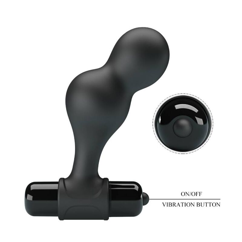 Plug anal vibrant en silicone noir — MR PLAY
