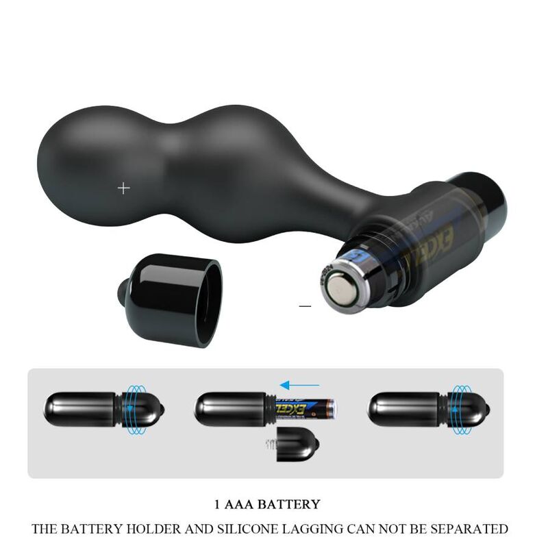 Plug anal vibrant en silicone noir — MR PLAY