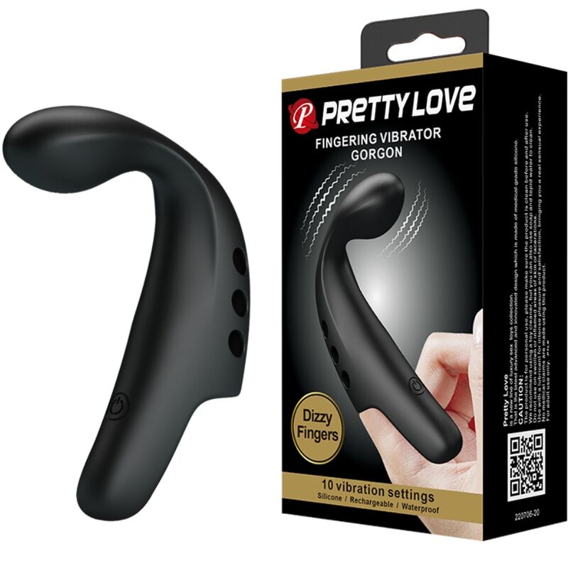 Vibrateur doigt rechargeable en silicone noir — PRETTY LOVE FLIRTATION