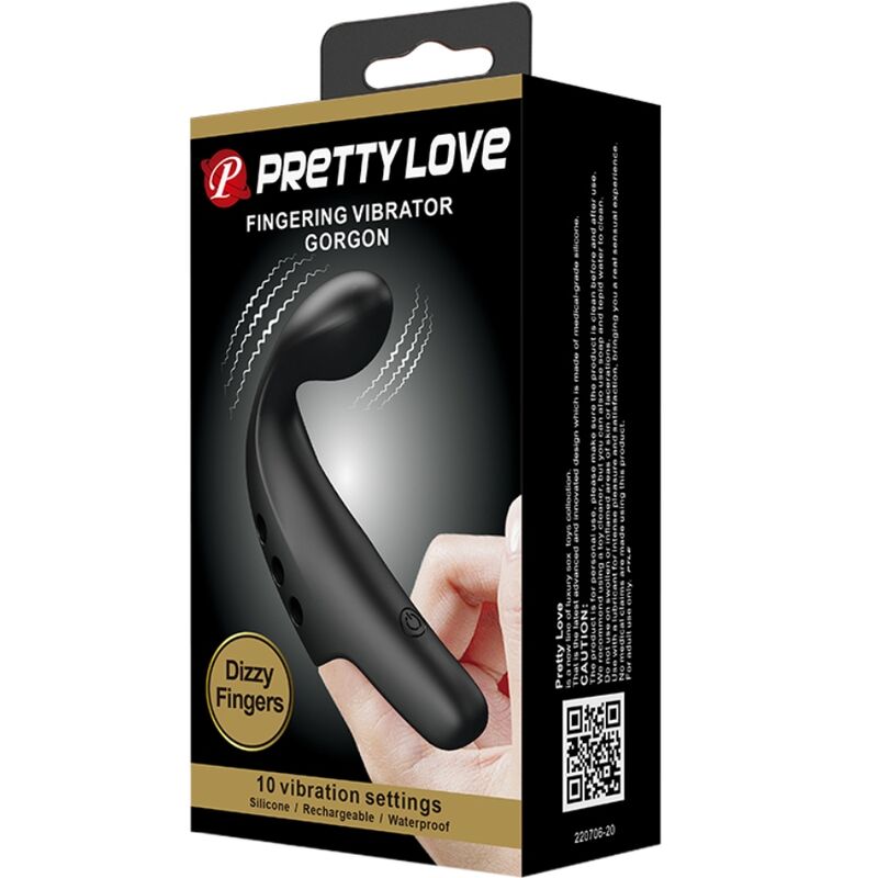 Vibrateur doigt rechargeable en silicone noir — PRETTY LOVE FLIRTATION