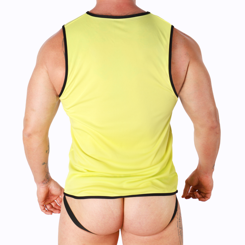 T-shirt homme coupe sportive jaune — MACHO UNDERWEAR