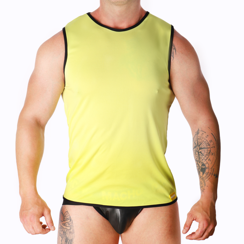 T-shirt ajusté rouge en polyamide viscose — MACHO UNDERWEAR