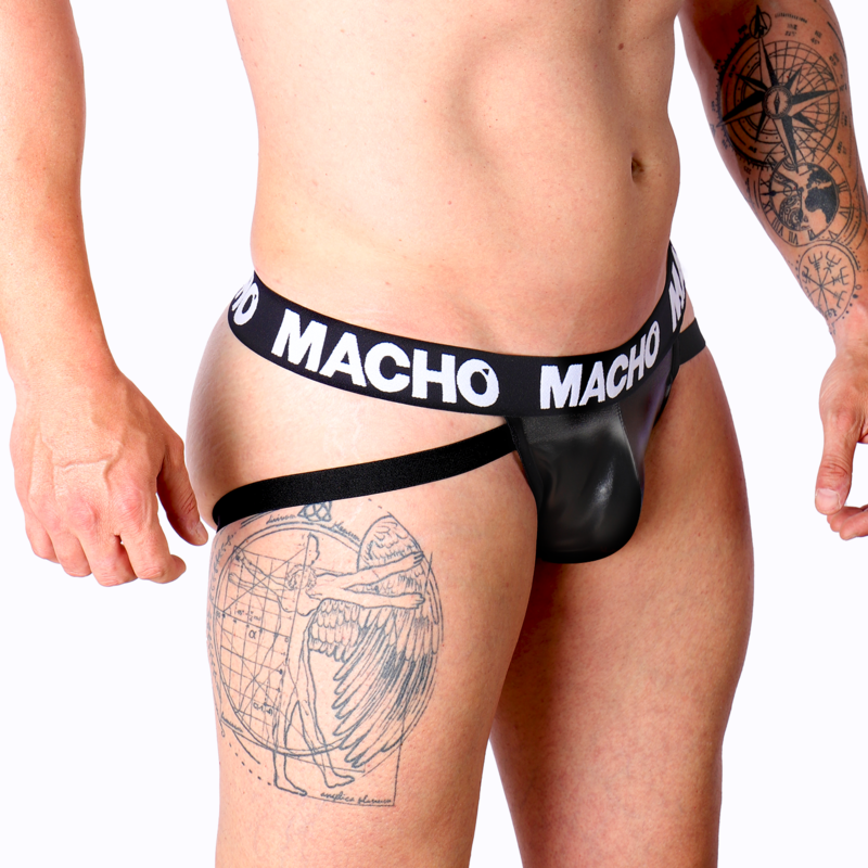 Jock cuir élastique noir XL — MACHO UNDERWEAR