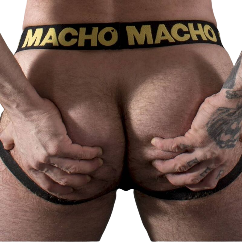 Jockstrap en similicuir élastique jaune — MACHO UNDERWEAR