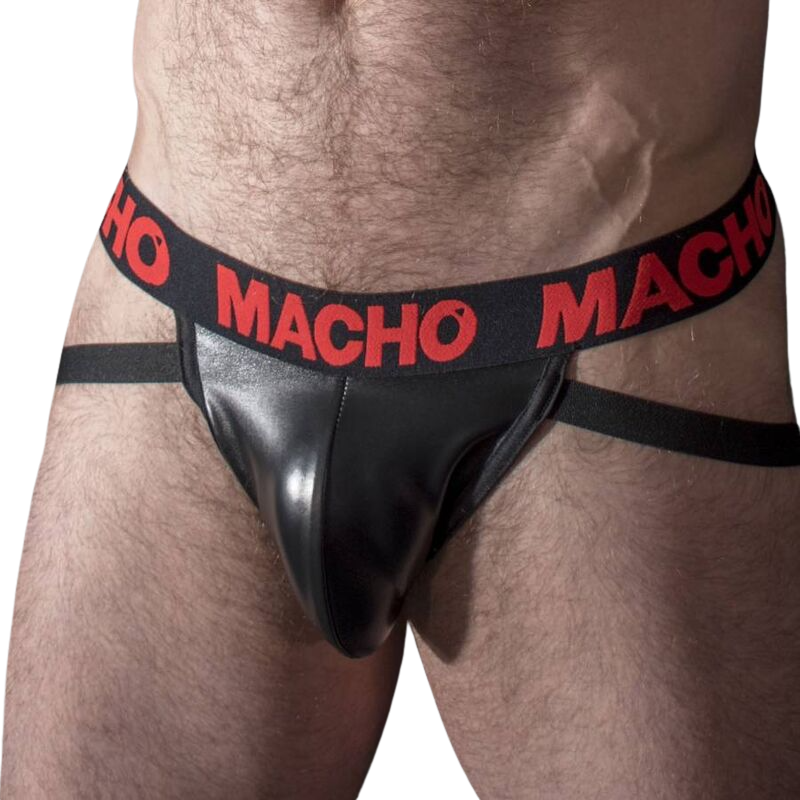 Jock en simili cuir rouge — MACHO UNDERWEAR