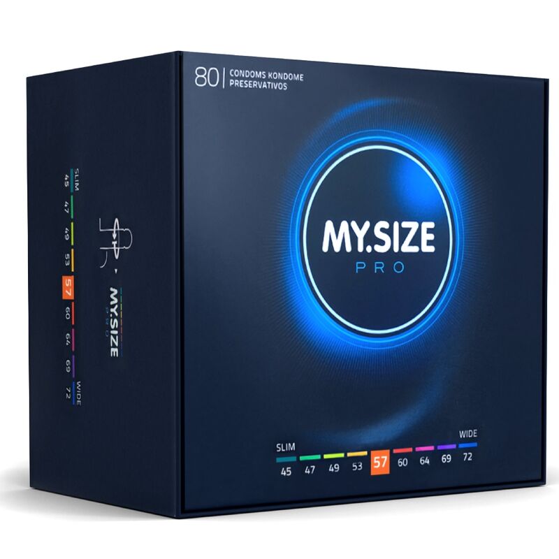 Lot de 80 préservatifs sur mesure 57 mm — MY SIZE PRO