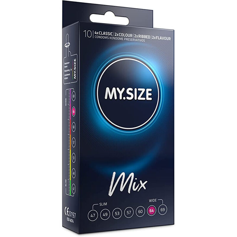 Mix de préservatifs ajustables 64 mm (10 unités) — MY SIZE MIX