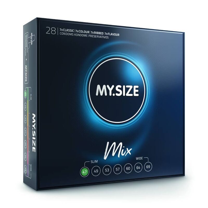 Pack mixte de préservatifs sur mesure 47 mm — My Size Mix