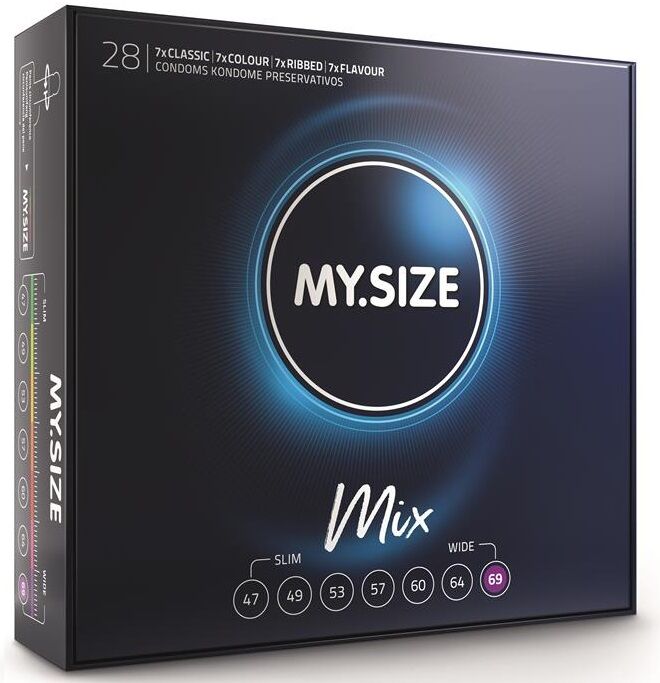 Coffret découverte de préservatifs mixte 69 mm 28 unités — MY SIZE MIX