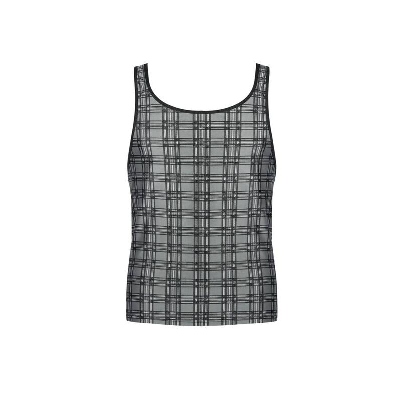 Top d'équilibre microfibre à carreaux — ANAIS MEN ACCESORIES