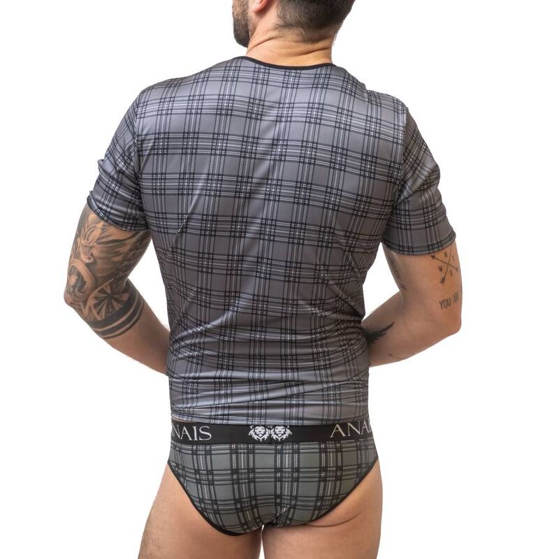 T-shirt équilibre à carreaux microfibre — ANAIS MEN ACCESORIES