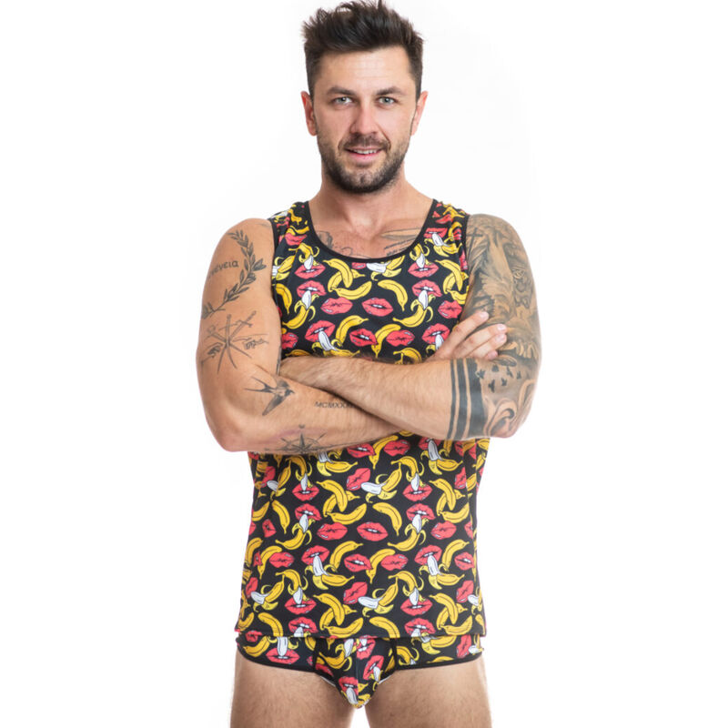 Top banane lycra imprimé fruité — ANAIS MEN ACCESORIES