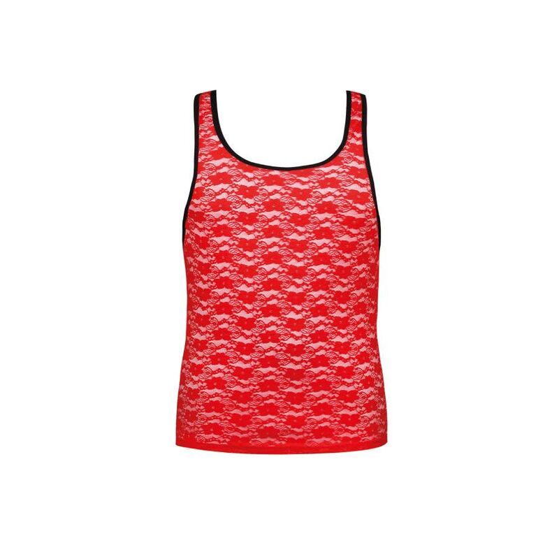 Top bustier en dentelle rouge à imprimé fleuri — ANAIS MEN ACCESORIES