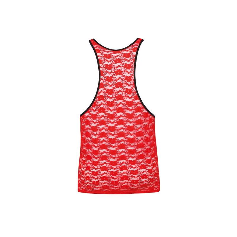 Top bustier en dentelle rouge à imprimé fleuri — ANAIS MEN ACCESORIES