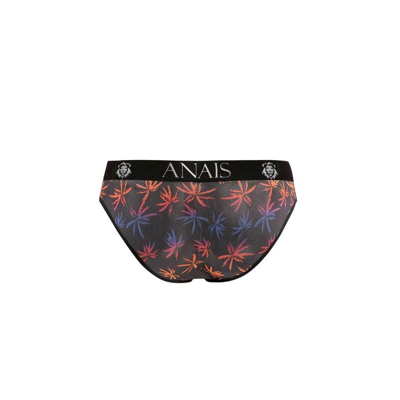 Slip homme tulle noir imprimé palmiers — ANAIS MEN SLIP & THONG