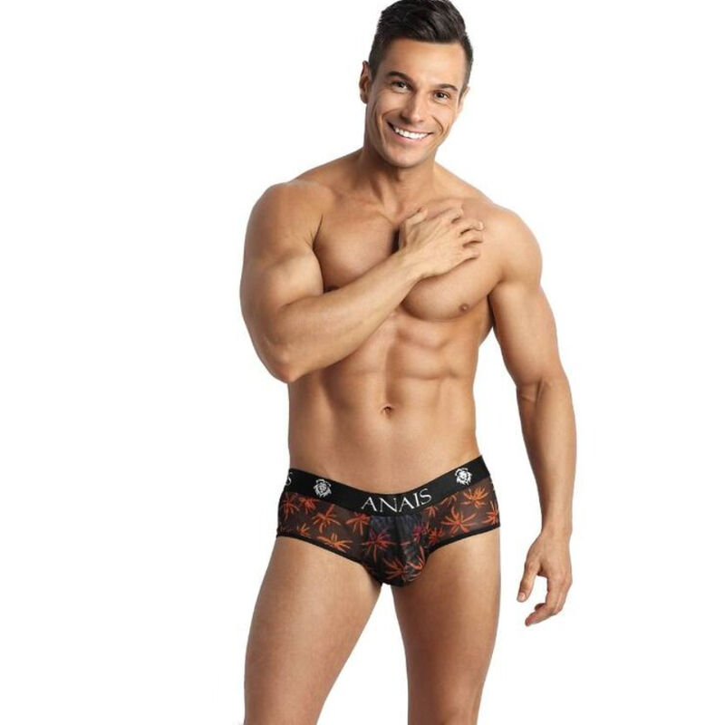 Slip de bikini dos ouvert imprimé tropical — ANAIS MEN JOCK