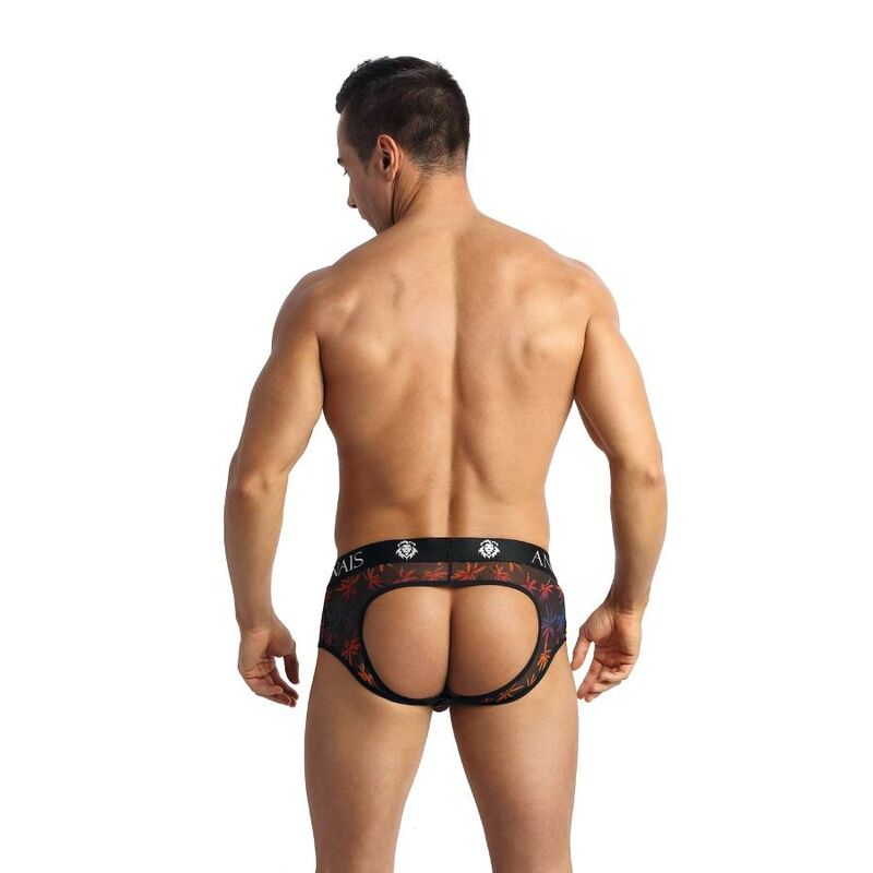 Slip de bikini dos ouvert imprimé tropical — ANAIS MEN JOCK